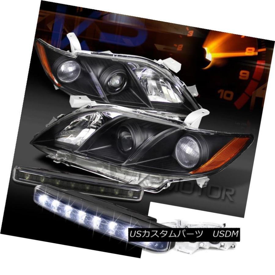 ヘッドライト トヨタ07-09用Camryl Black JDMアンバープロジェクターヘッドライト+ 8-L   EDフォグラ