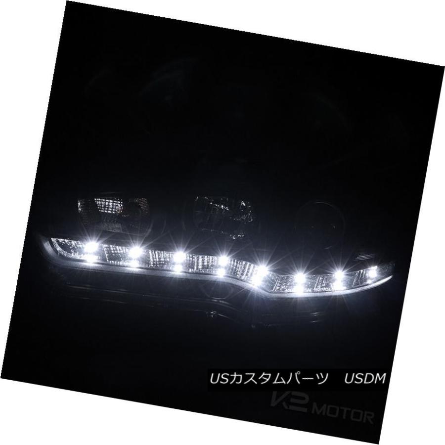 ヘッドライト 08-12三菱ランサーR8 LED DRL黒プロジェクターヘッドライト+ Cle   arフォグランプ 08-1の画像