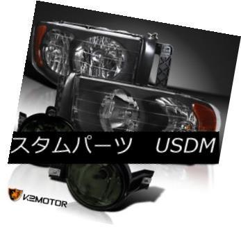 ヘッドライト 02-05 Dodge Ramブラックダイヤモンドヘッドライト+ Smo   keバンパーフォグライト 02-0