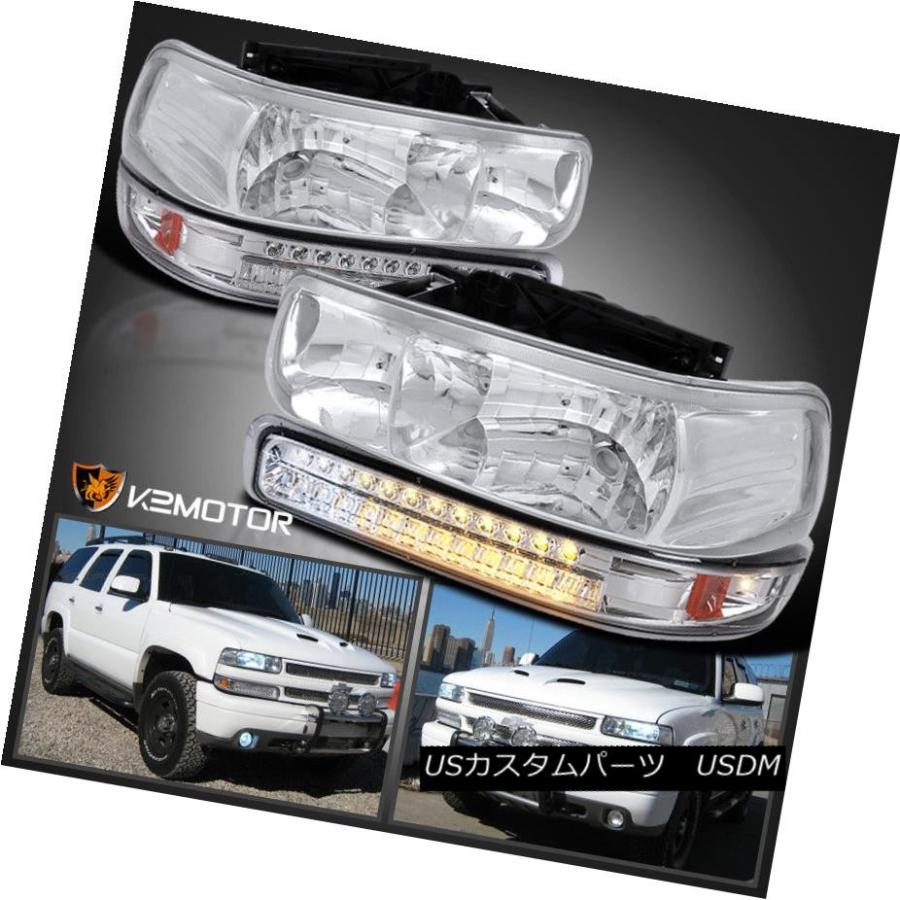 ヘッドライト 99-02 Chevy Silverado 00-06タホ郊外ヘッドライト+ LEDシグナルバンパーライト 99-02 Chevy Si
