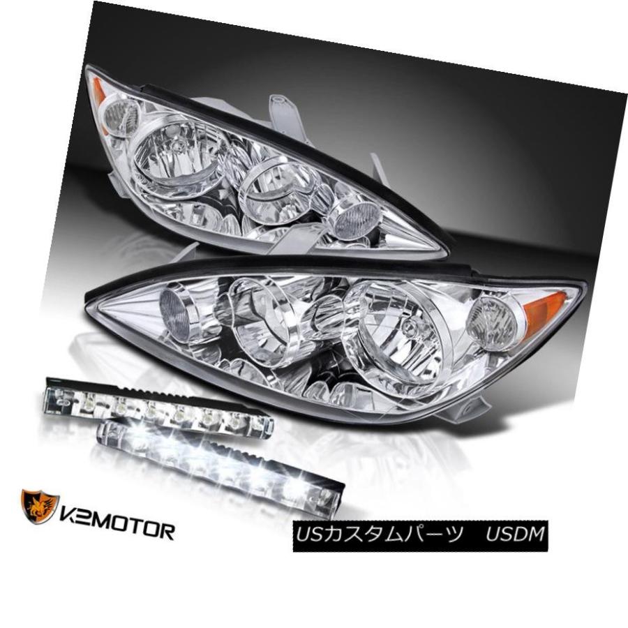 ヘッドライト 2005-2006トヨタカムリクリスタルクロームヘッドライト+ 6-L   EDバンパーDRLランプ For 2