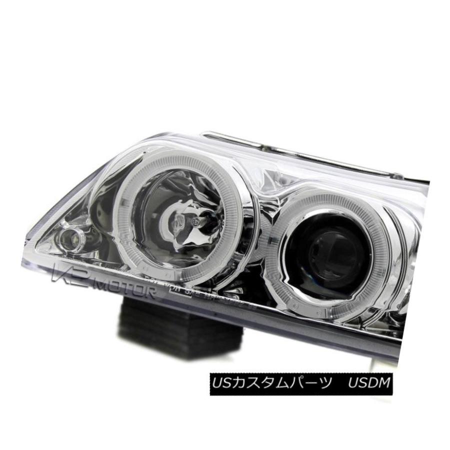 ヘッドライト 1999-2004フォードマスタングクロムハローLEDプロジェクターヘッドライトセット 1999-2004 Ford Mustang C_2