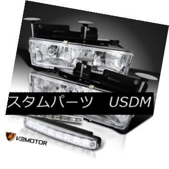 ヘッドライト クロム88-98シボレーC / Kシエラヘッドライト+ 8-LEをピックアップ  DバンパーフォグライトDRL