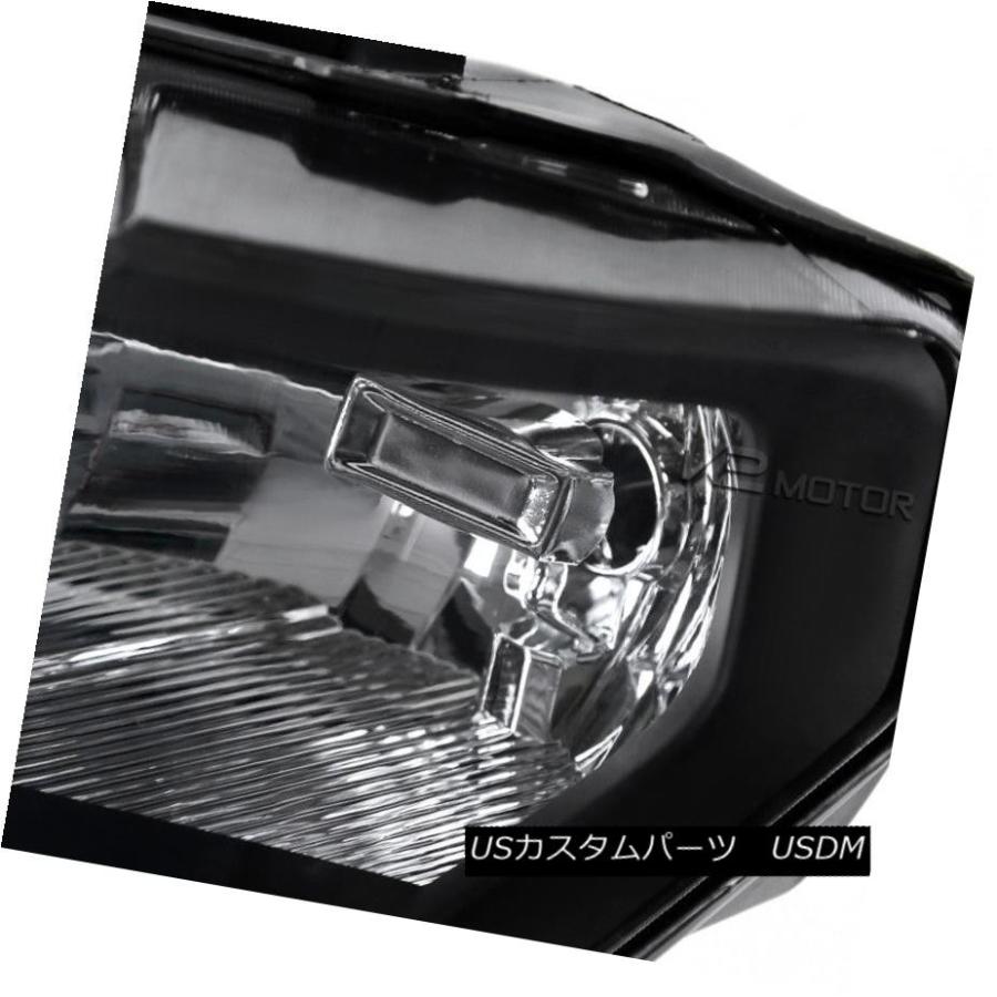 ヘッドライト ブラック2015-2017 F150 F-150交換用ヘッドライト+ Dar kスモークフルLEDテールラン_1