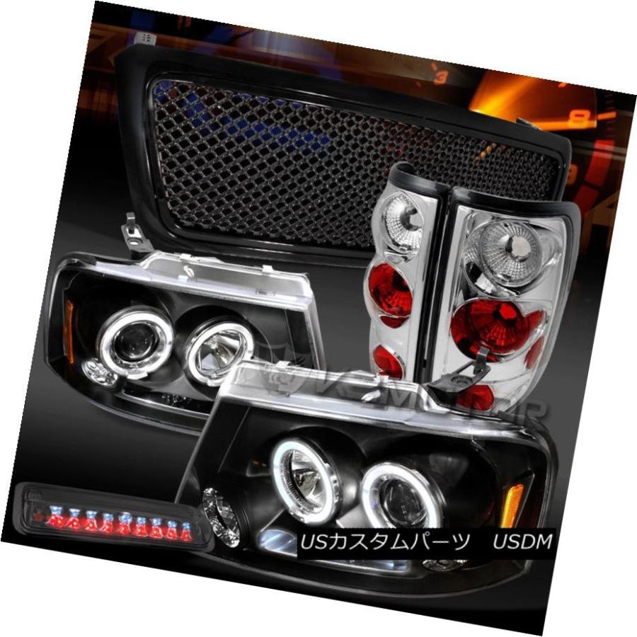 ヘッドライト 04-08 F150ブラックLED DRLヘッドライト+メッシュグリル+クリアテールランプ+ティントLED 3ストップ 04-08 F1