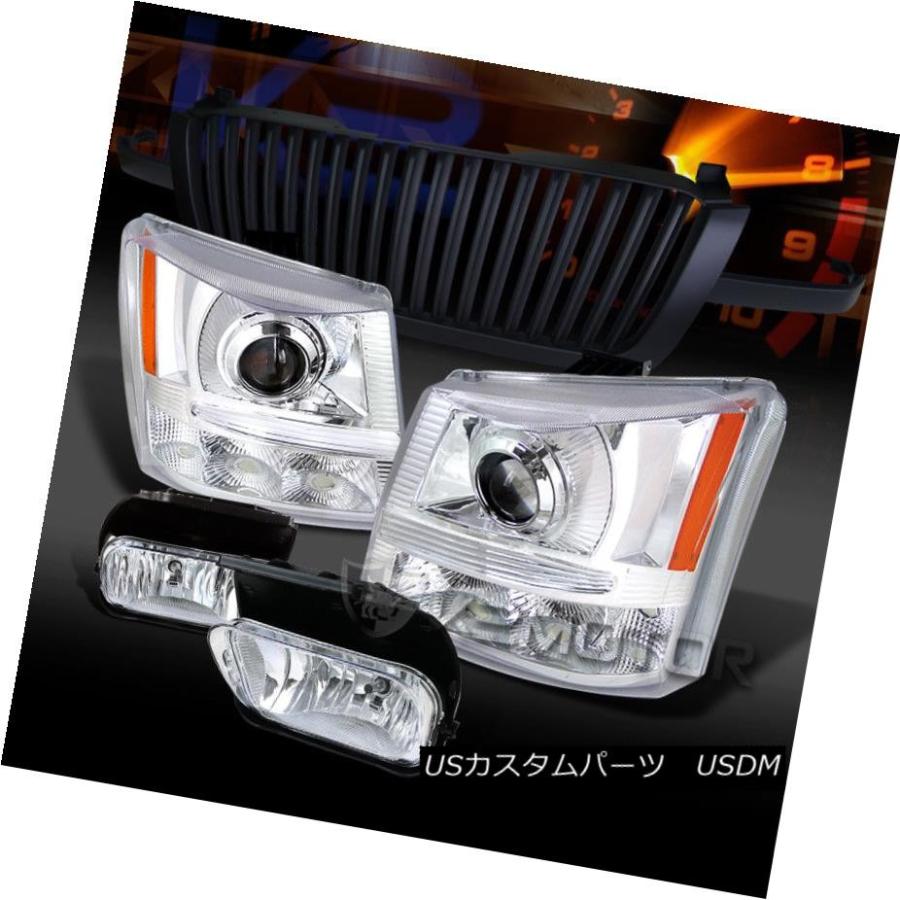 ヘッドライト 03-05 Silverado Chromeプロジェクターヘッドライト+ Chr   omeフォグランプ+ブラッ