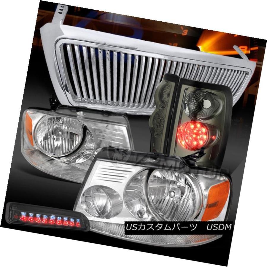 前照灯 04-08 F150クローム前照灯+ Ver  tical Grille + Smoke LED尾っぽ3rd立ちふさがる幽客 ライト、レンズ-その他ライト