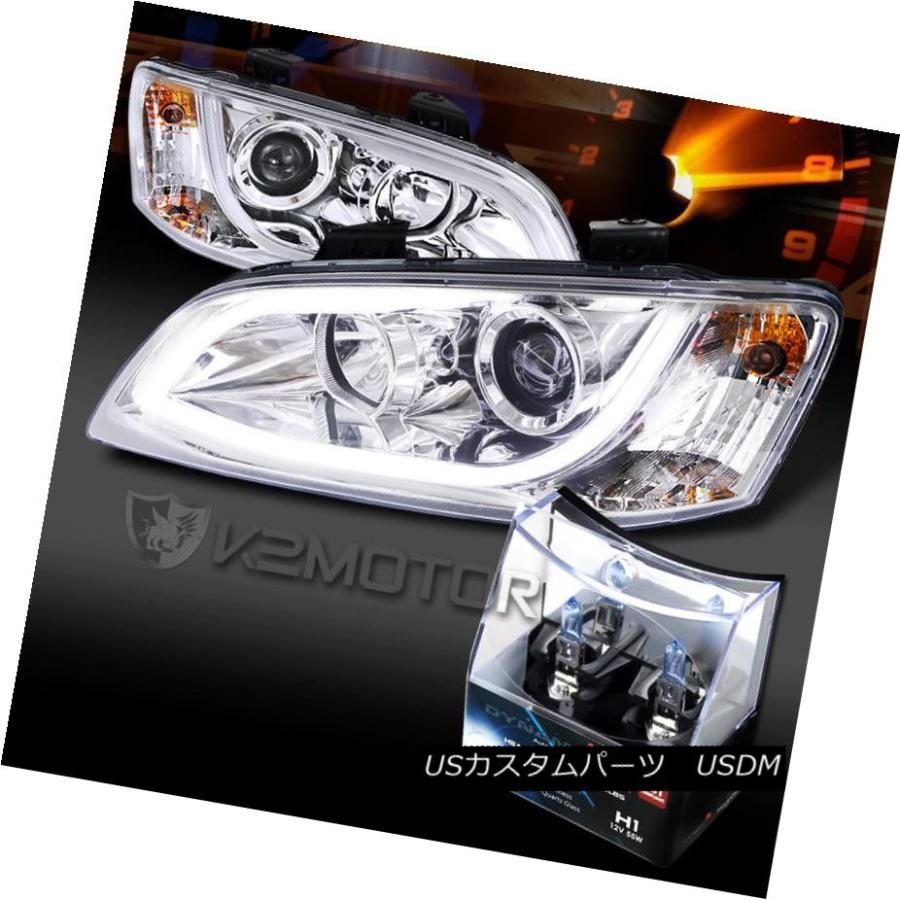 ヘッドライト 08-09ポンティアックG8クロームLED DRLバープロジェクターヘッドライト+ H1ハロゲン電球 08-09 Pontiac G8