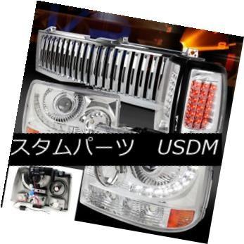 前照灯 99-02 Silverado Chrome SMD LED映写機前照灯+ LED尾っぽ照明ランプ+ボンネット小料理屋 99-02 自動車-ライト、レンズ-車、バイク、自転車