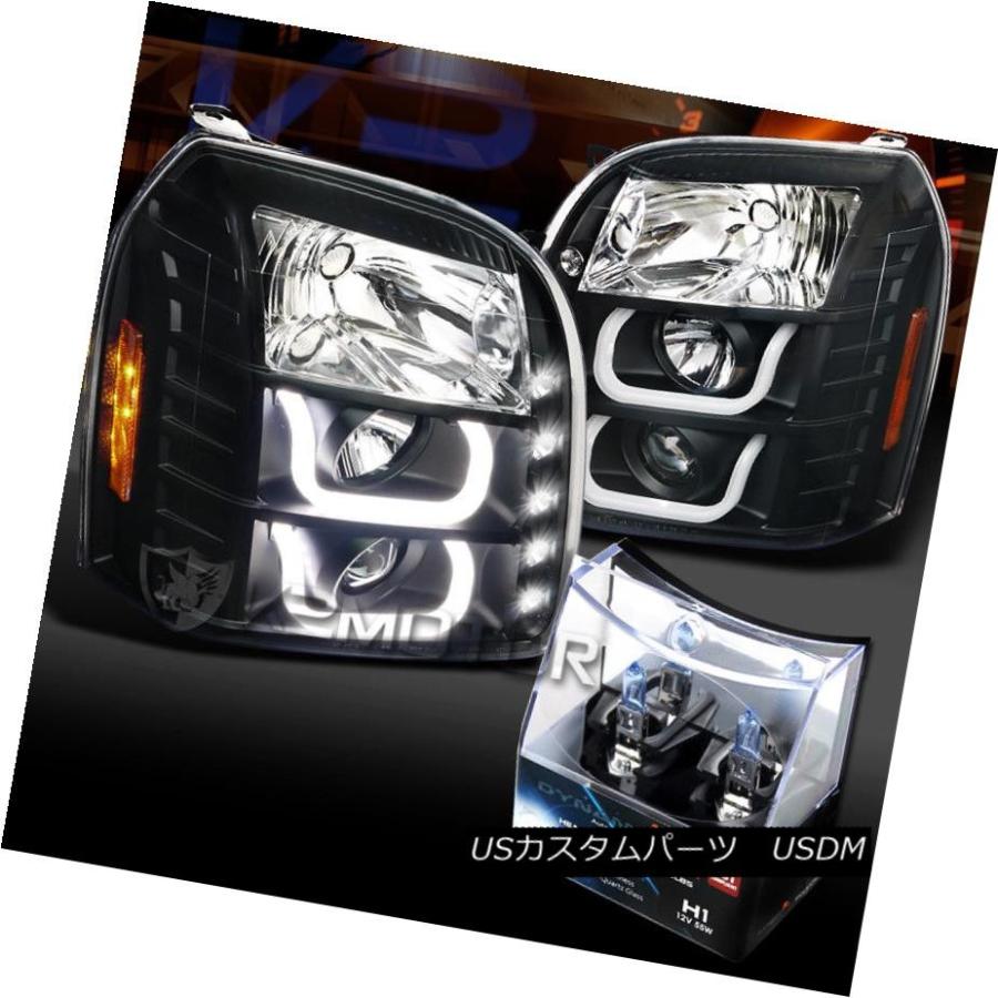 ヘッドライト 07-12ユーコンデナリブラックハローLED DRLシグナル 