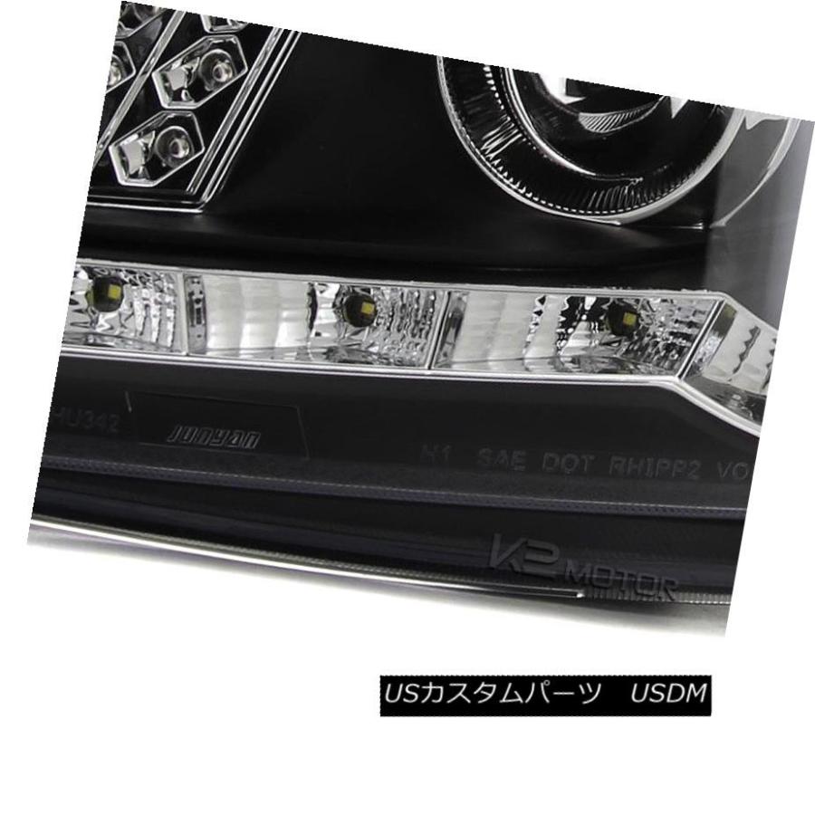 ヘッドライト 09-12 VWゴルフGTI MK6ブラックR8 LED DRLハロープロジェクターヘッドライトシグナルランプ For 09-12 VW｜usdm｜02