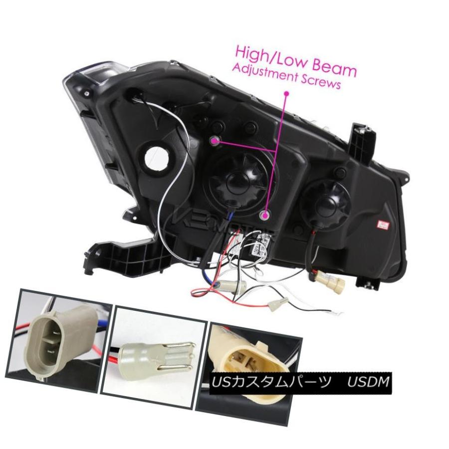ヘッドライト 08-10 Accord 2DR Chrome Halo LEDプロジェクターヘッドライト+ Bla   ckの画像