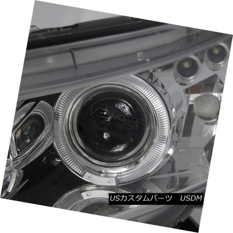ヘッドライト 08-10 Accord 2DR Chrome Halo LEDプロジェクターヘッドライト+ Bla   ckの画像
