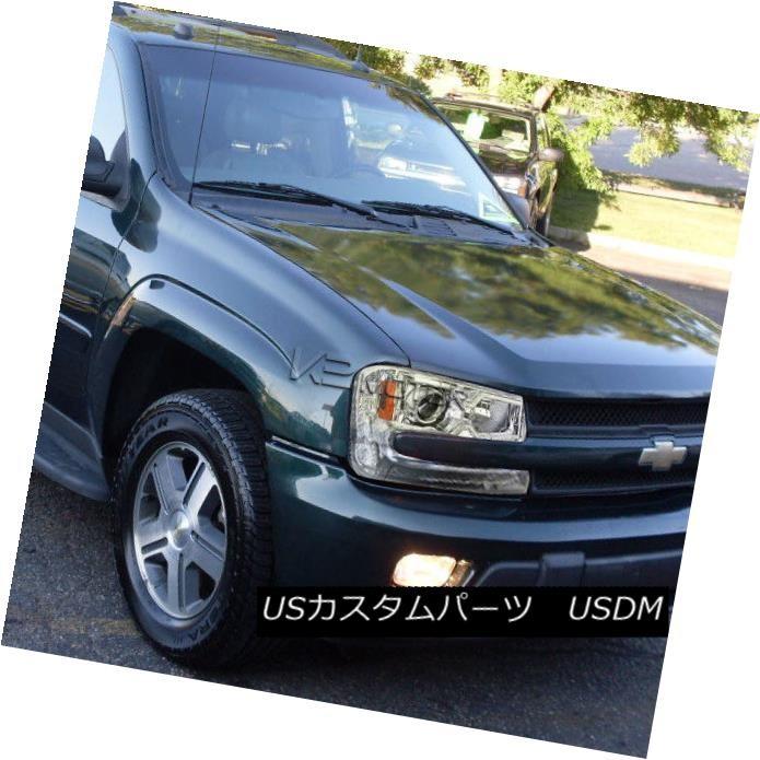 ヘッドライト 02-09 Chevy Trailblazer ChromeプロジェクターSMD LED DRLヘッドライト+ Cle  </の画像
