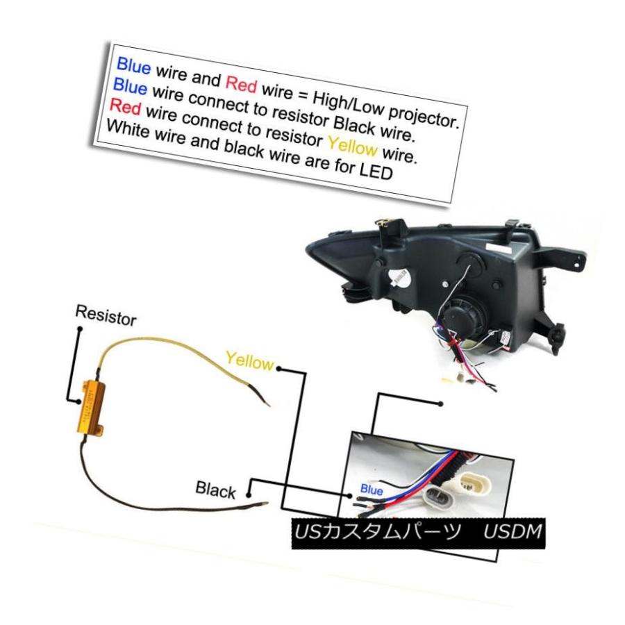ヘッドライト 07-10フォードエッジクロームハローLED DRLプロジェクターヘッドライト+ H11ハロゲン電球 07-10 Ford Edge Cの画像