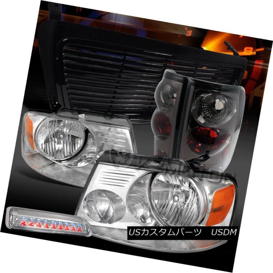 ヘッドライト 04-08 F150クロームヘッドライト+ LED第3ブレーキ+ブラックグリル+煙テールランプ 04-08 F150 Chrome He
