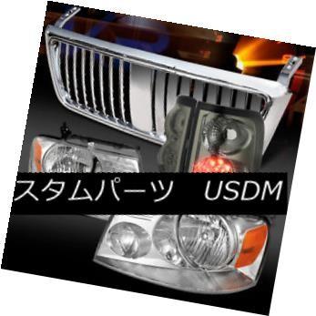 ヘッドライト 04-08 Ford F150クロームヘッドライト+ Ver  tical Grille + Smoke LEDテールランプ