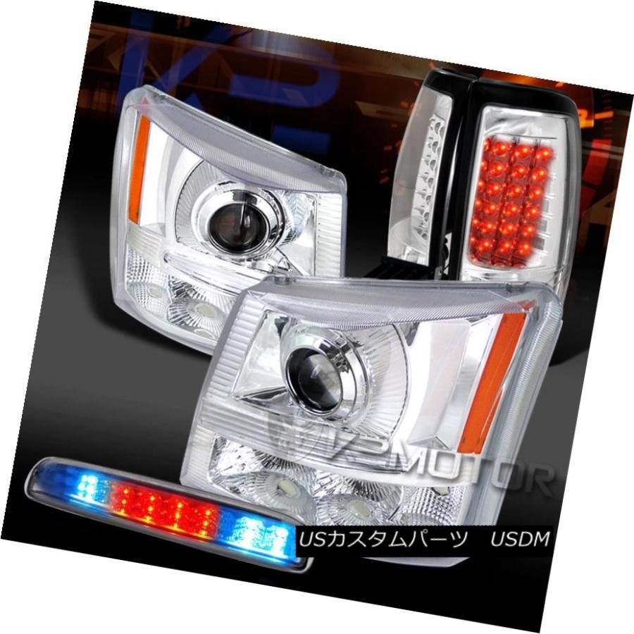 ヘッドライト 03-06 Silveradoクリアプロジェクターヘッドライト+ LED 3ストップ+ LEDテールランプ 03-06 Silverad
