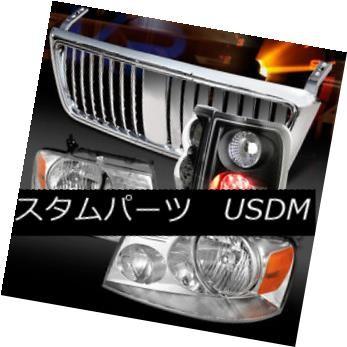 ヘッドライト 04-08 Ford F150クロームヘッドライト+ Ver  tical Grille + Black LEDテールランプ