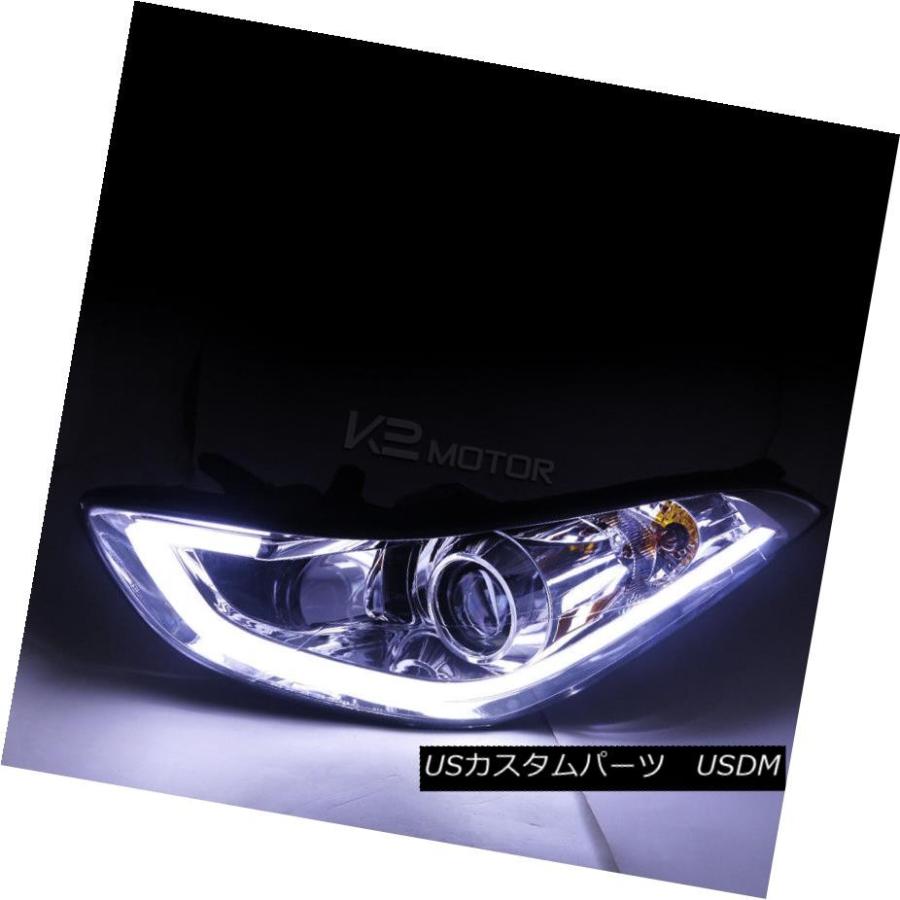 ヘッドライト 11-13 Elantra Chrome LEDバープロジェクターヘッドライト+ 6-L   EDバンパーDRLの画像