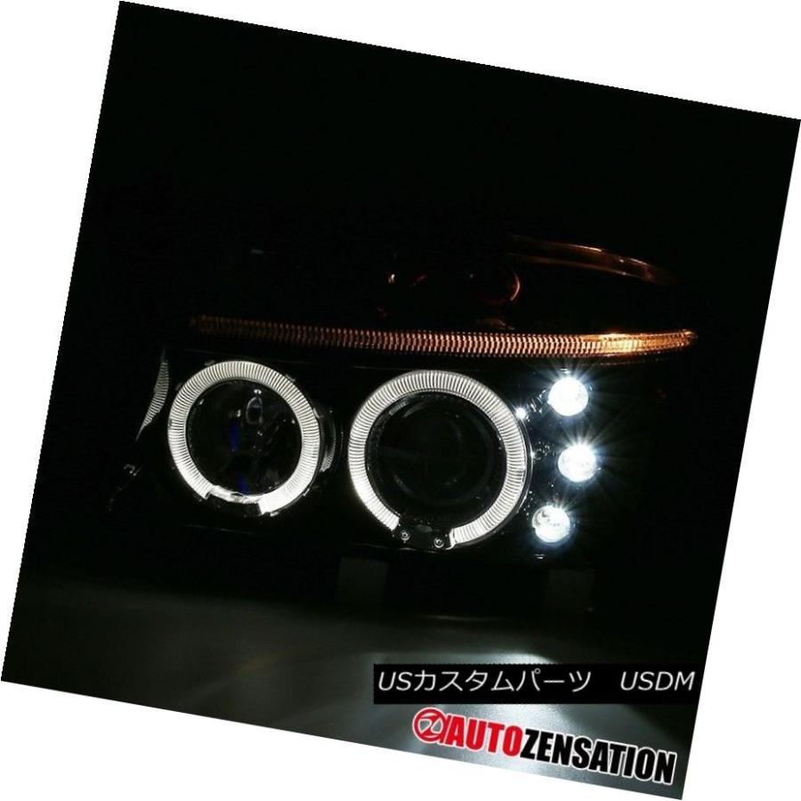 ヘッドライト 97-01 Dakota / 98-03 Durango [光沢のある黒] LED DRLハロープロジェクターヘッドライト 97-01の画像