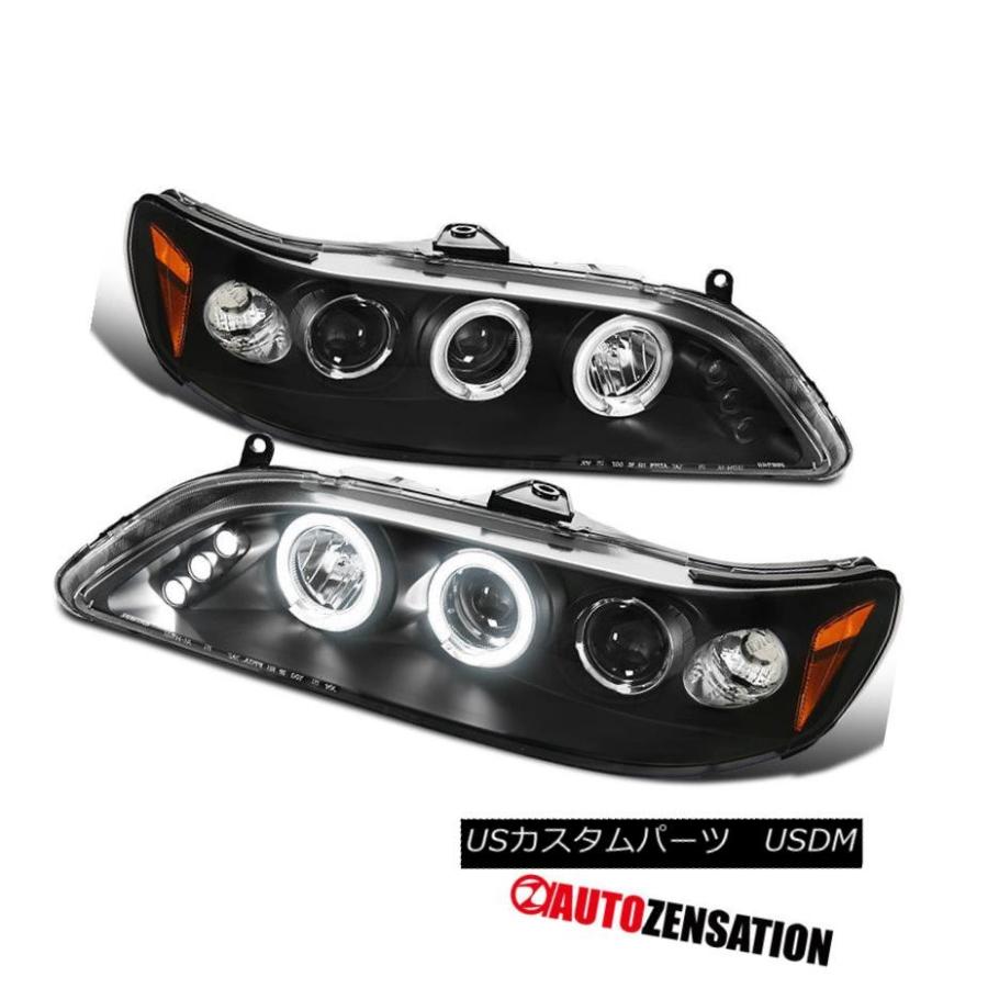 ヘッドライト フィット98-02ホンダアコード2Dr 4DrブラックハロープロジェクターLEDヘッドライト Fit 98-02 Honda Accor