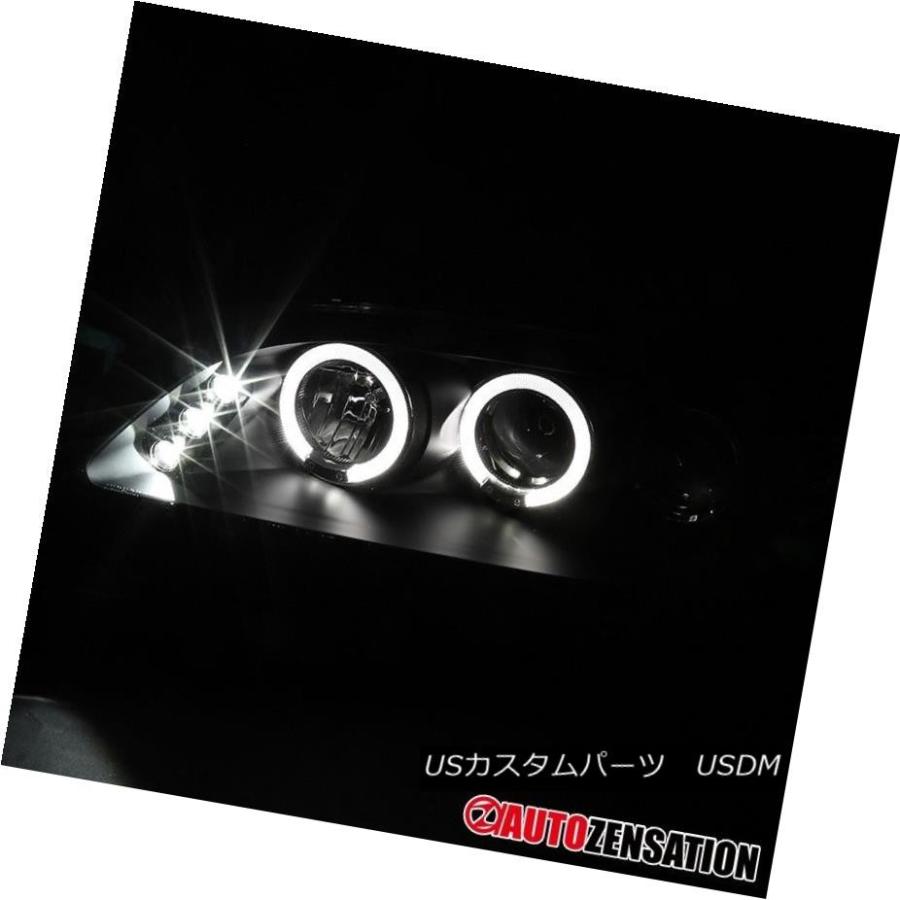 ヘッドライト フィット98-02ホンダアコード2Dr 4DrブラックハロープロジェクターLEDヘッドライト Fit 98-02 Honda Accorの画像
