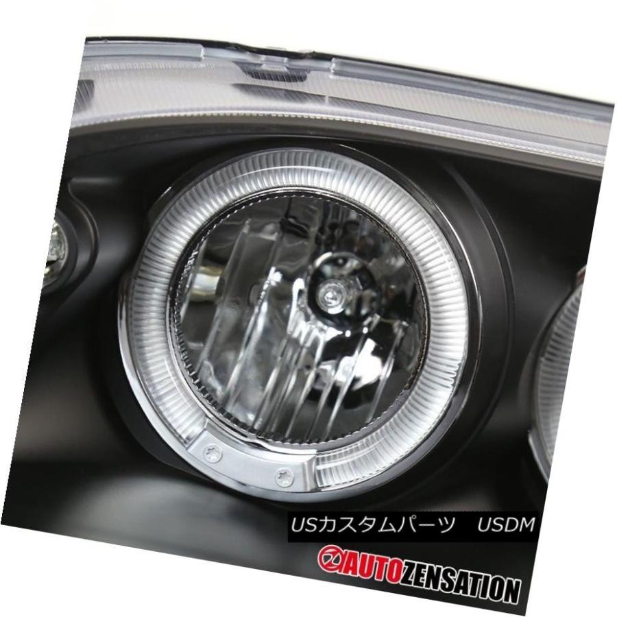 ヘッドライト フィット98-02ホンダアコード2Dr 4DrブラックハロープロジェクターLEDヘッドライト Fit 98-02 Honda Accorの画像