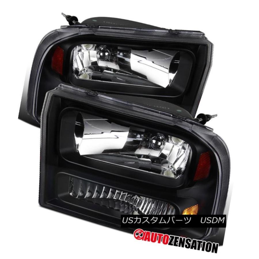 ヘッドライト 1999-2004 F250 F350スーパーデューティ2000-2004エクスカーションブラッククリアヘッドライト1PC 1999-2