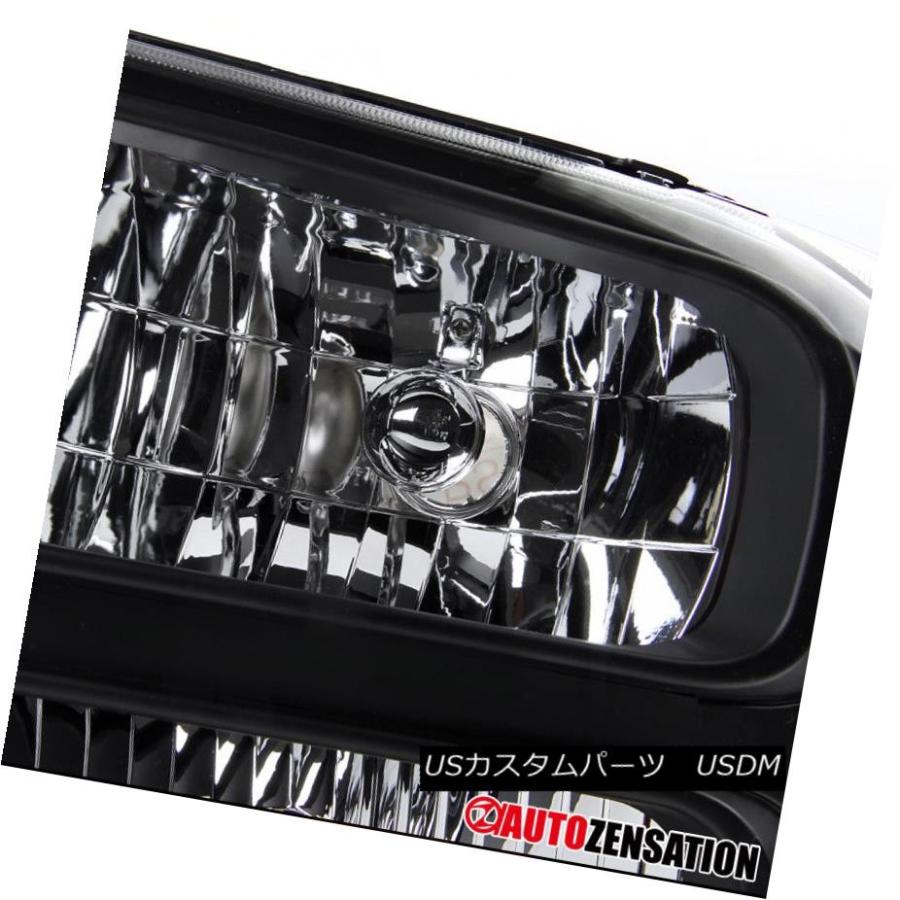 ヘッドライト 1999-2004 F250 F350スーパーデューティ2000-2004エクスカーションブラッククリアヘッドライト1PC 1999-2の画像