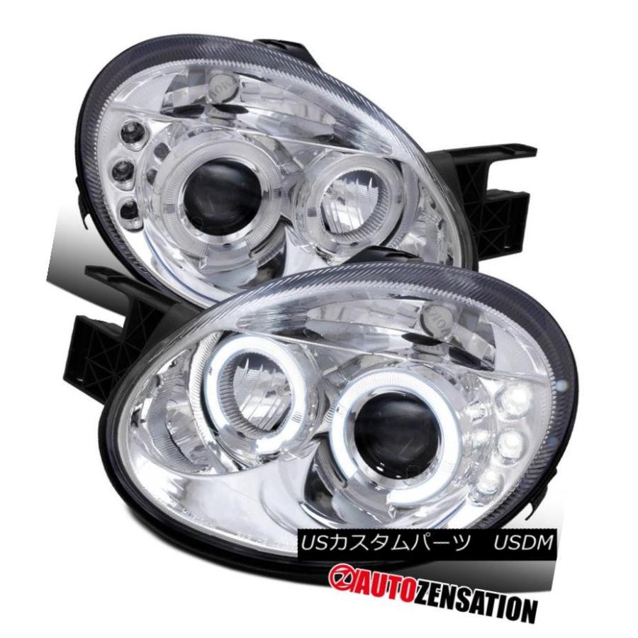 ヘッドライト 03-05 Dodge Neon Chrome LED DRLハロープロジェクターヘッドライト 03-05 Dodge Neon Chr