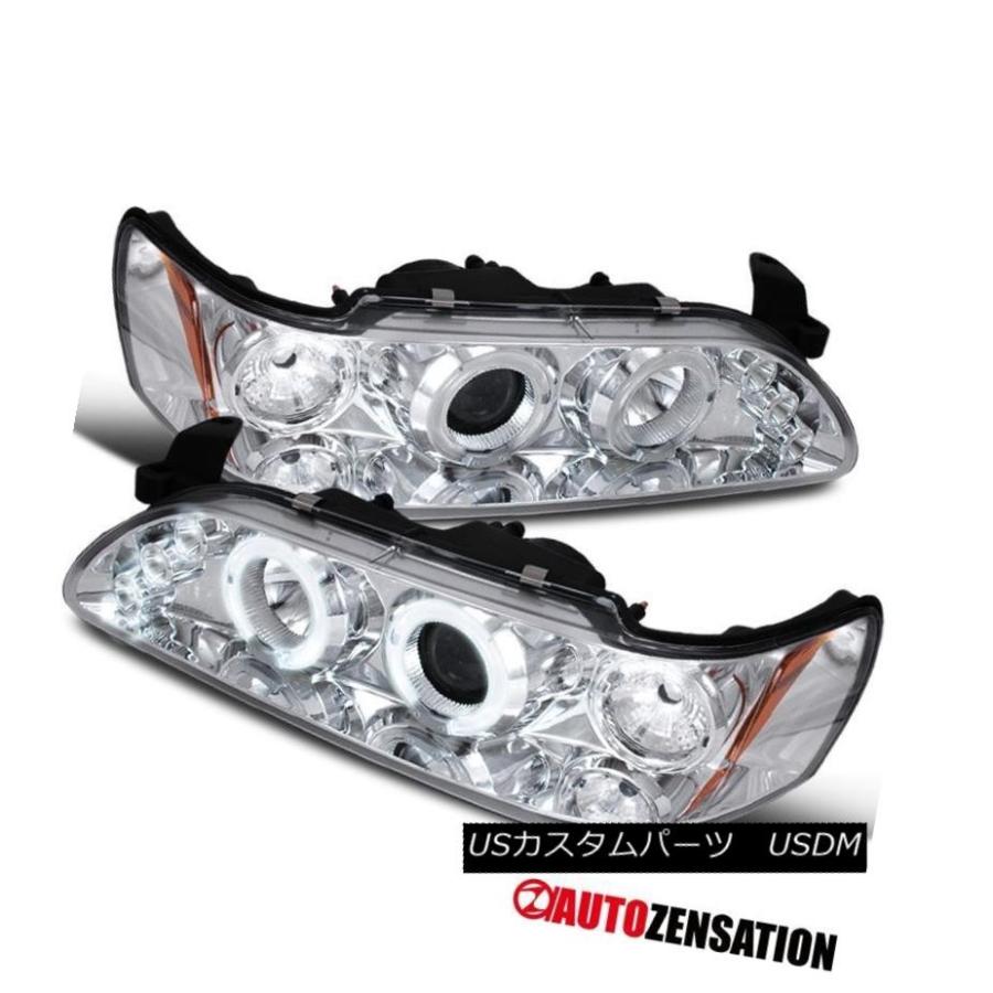 ヘッドライト 93-97トヨタカローラクロームLED DRLハロープロジェクターヘッドライト用 For 93-97 Toyota Corolla Ch