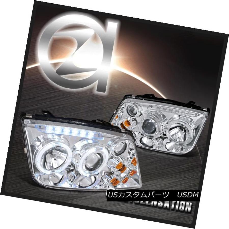 ヘッドライト 1999  -  2005年フォルクスワーゲンジェッタボラクロームLED DRLハロープロジェクターヘッドライト For 1999-20