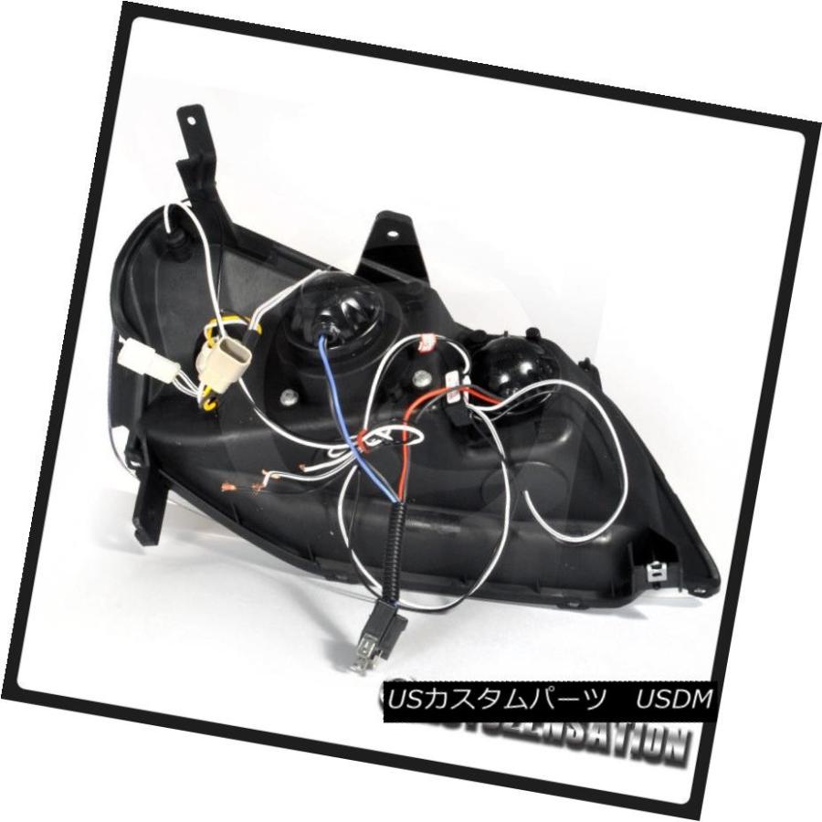 ヘッドライト フィット01-03シビック2 / 4DrクロームハロープロジェクターLEDヘッドライト+ T-Rスタイルメッシュグリル Fit 01-0の画像
