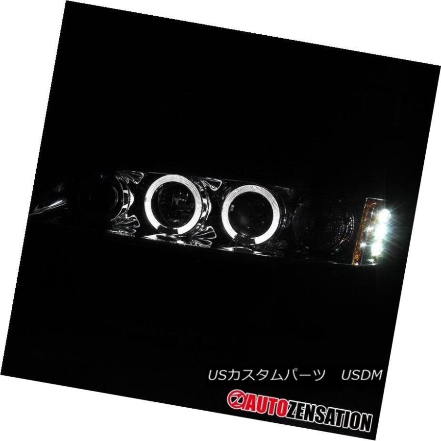 ヘッドライト 94-97ホンダアコード2Dr 4Drクロームハロープロジェクター用LEDヘッドライト For 94-97 Honda Accord 2の画像