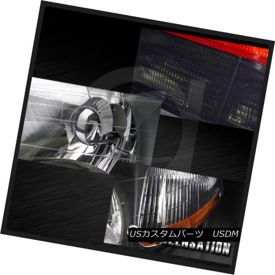 ヘッドライト ホンダ96-98シビック2dr JDMクリスタルブラックヘッドライト+レッド煙テールランプ用 For Honda 96-98 Civicの画像
