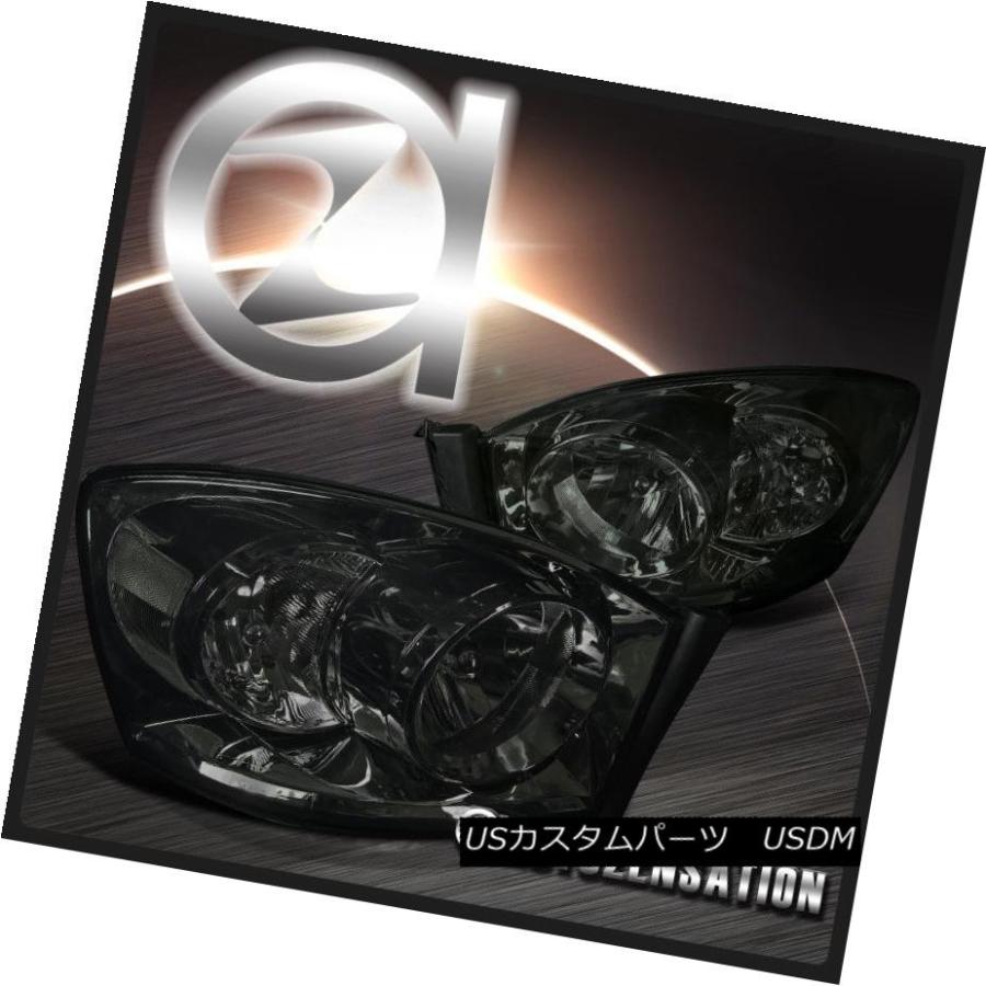 ヘッドライト 06-08 Dodge Ram 1500 2500 3500クリスタルスモークティントヘッドライトペア 06-08 Dodge Ram