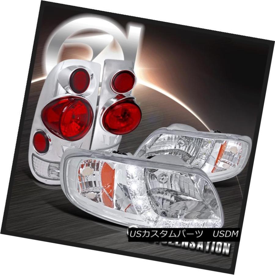 前照灯 97-03ジェラルド・r・フォードF150CrSMD LED DRL前照灯+ 3D Altezzaリアテールランプ 97-03 Ford F15 その他ライト-自動車-ライト、レンズ