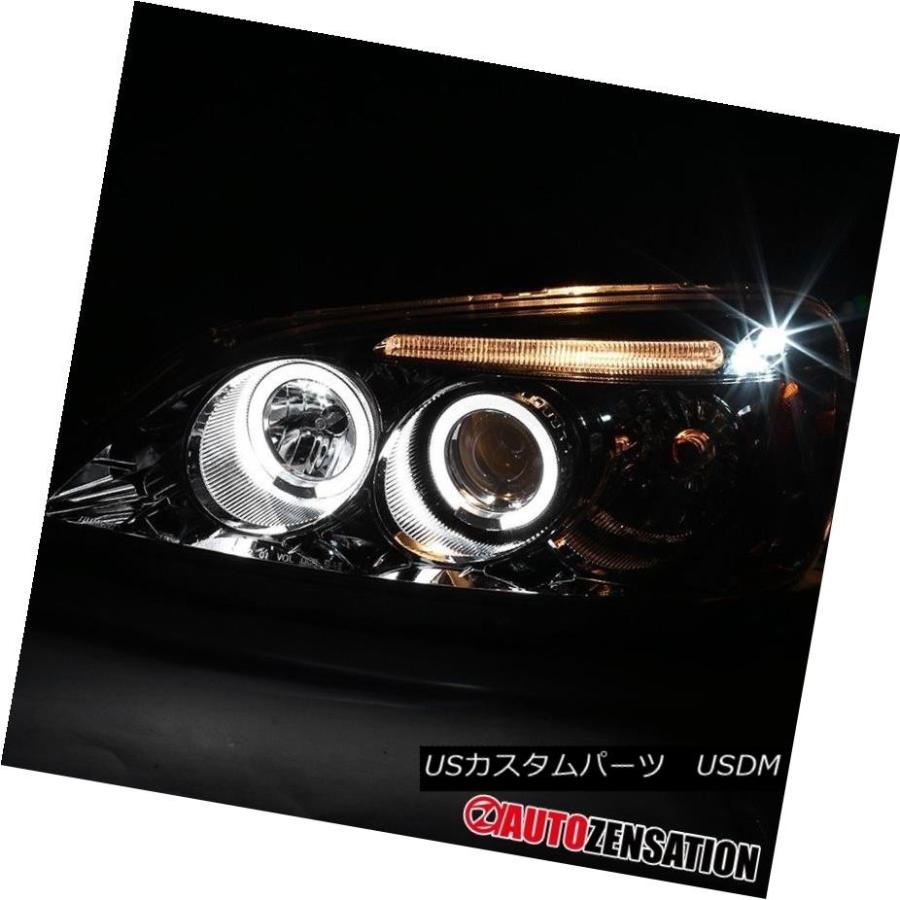 ヘッドライト 01-03ホンダシビック2Dr 4DrクロームLED DRLハロープロジェクターヘッドライト用 For 01-03 Honda Civiの画像