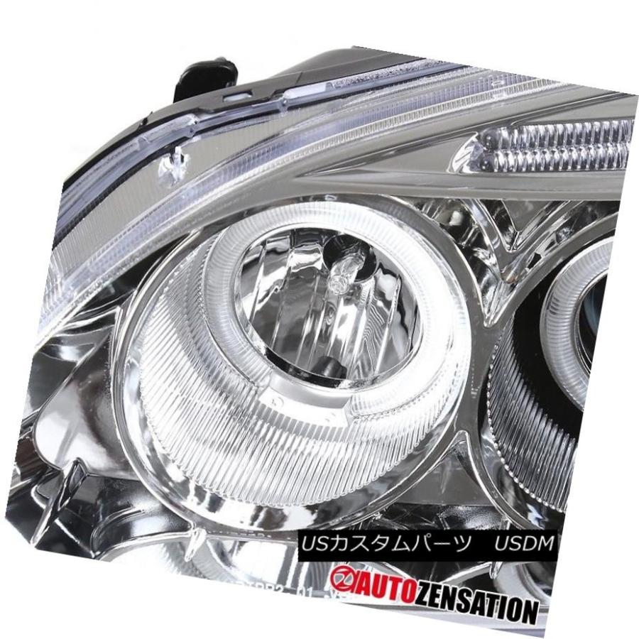ヘッドライト 01-03ホンダシビック2Dr 4DrクロームLED DRLハロープロジェクターヘッドライト用 For 01-03 Honda Civiの画像