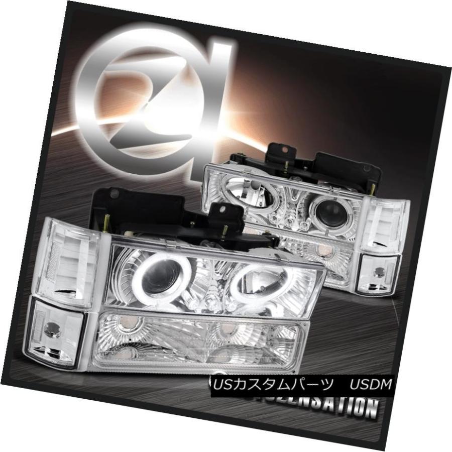 ヘッドライト 94-98 GMC Sierra 1500 2500クリアハロープロジェクターヘッドライト+ Cor   ner