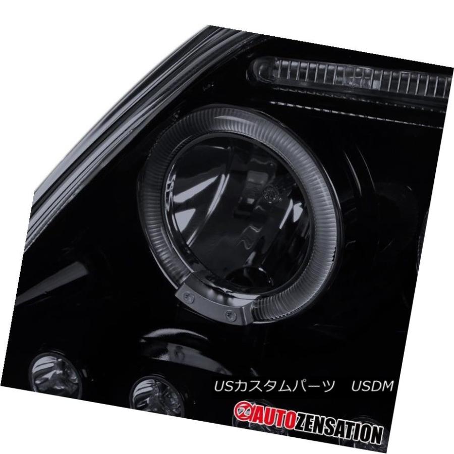 ヘッドライト 97-03 F150 / 97-02遠征[Glossy Black] LED DRLハロープロジェクターヘッドライト 97-03 F15の画像