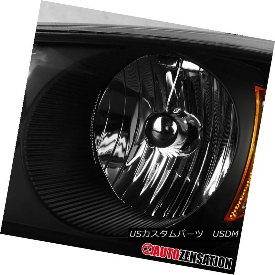 ヘッドライト 2004-2008シボレーマリブセダンブラッククリアフロントヘッドライトランプ左+右ペア 2004-2008 Chevy Malibuの画像