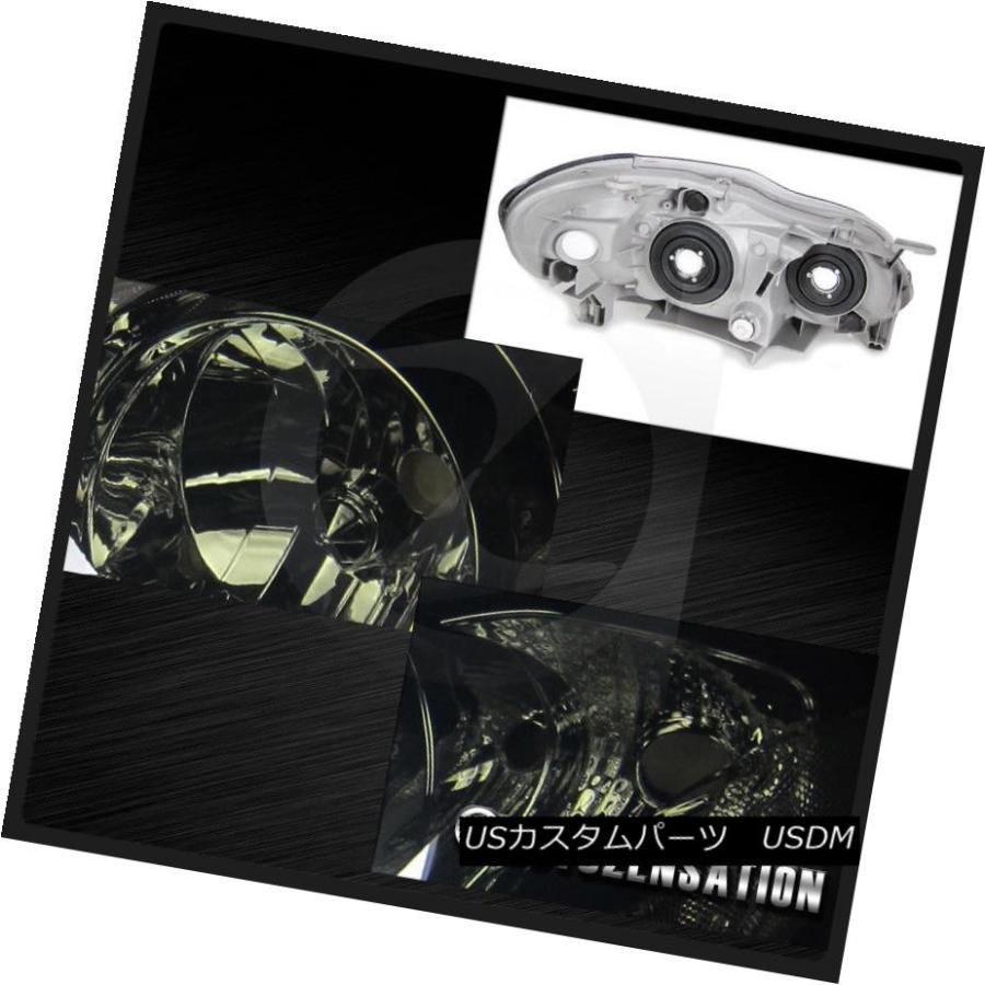 前照灯 03-08トヨタカローラスモーククリスタルヘッドライト+ T-Rスタイルブラックメタルグリル For 03-08 Toyota Coro