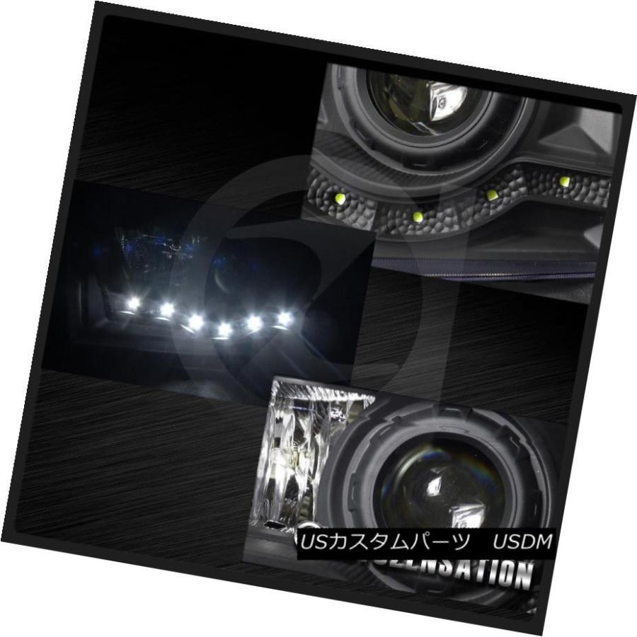 ヘッドライト 99-04 F250エクスカーションブラックSMD LEDストリッププロジェクターヘッドライトヘッドランプ 99-04 F250 Excの画像