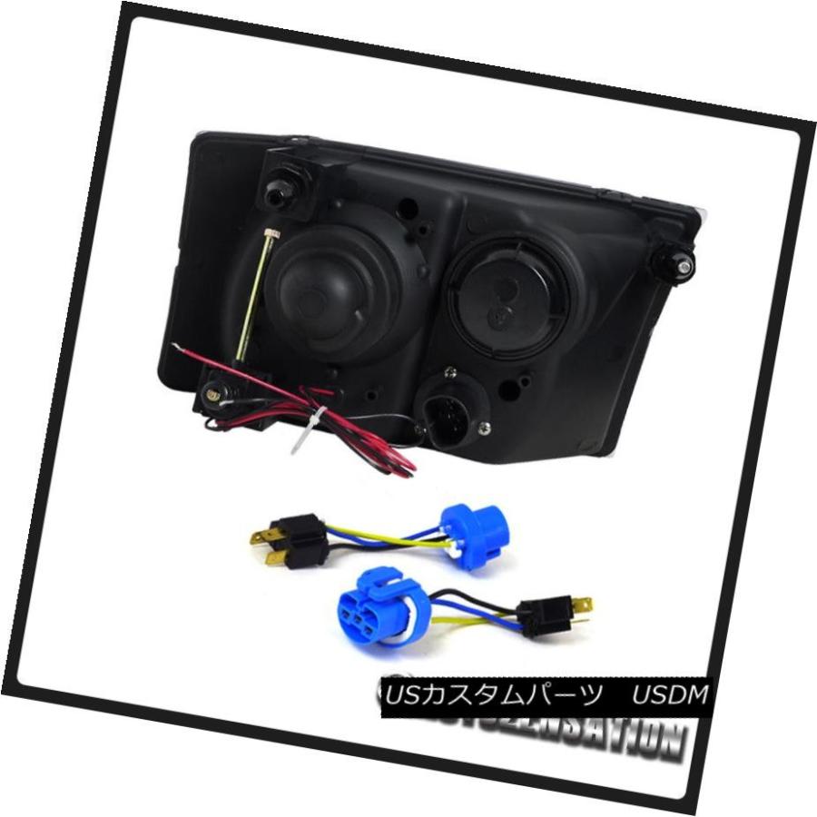 ヘッドライト 99-04 F250エクスカーションブラックSMD LEDストリッププロジェクターヘッドライトヘッドランプ 99-04 F250 Excの画像