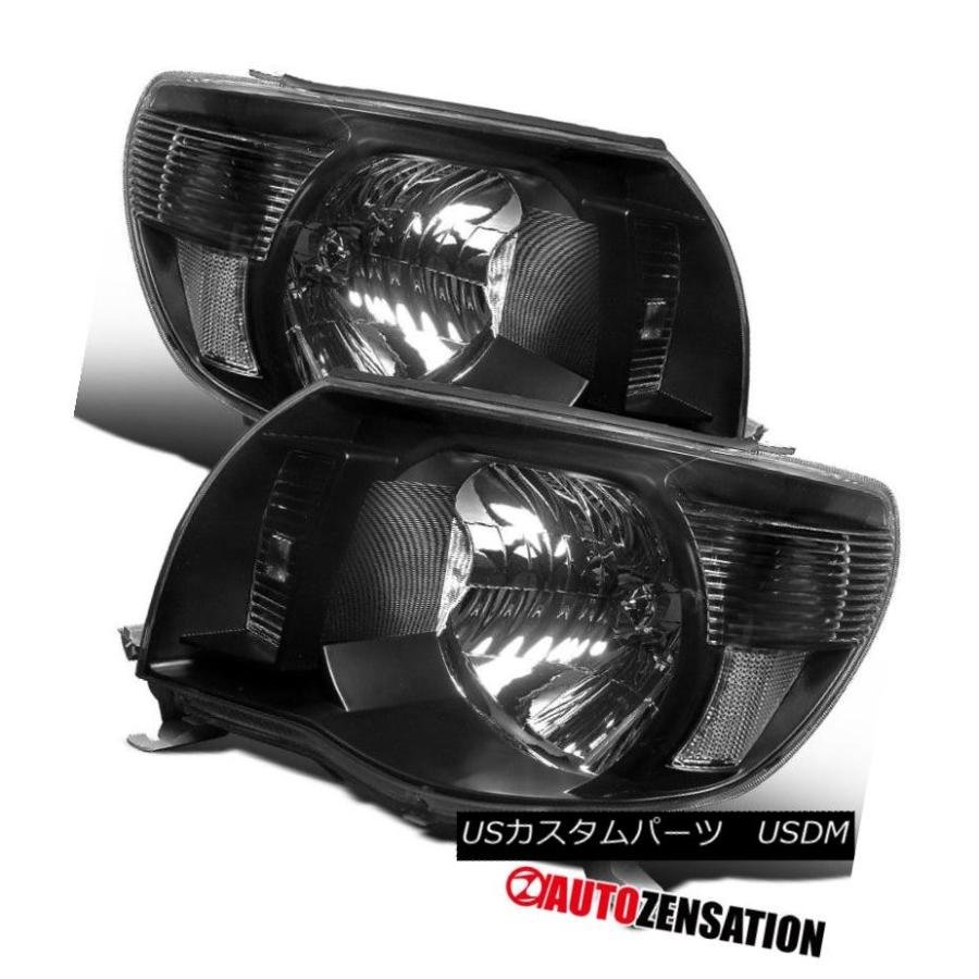 ヘッドライト 05-11トヨタタコマブラックダイヤモンドヘッドライト右+左 05-11 Toyota Tacoma Black Diamond Hea