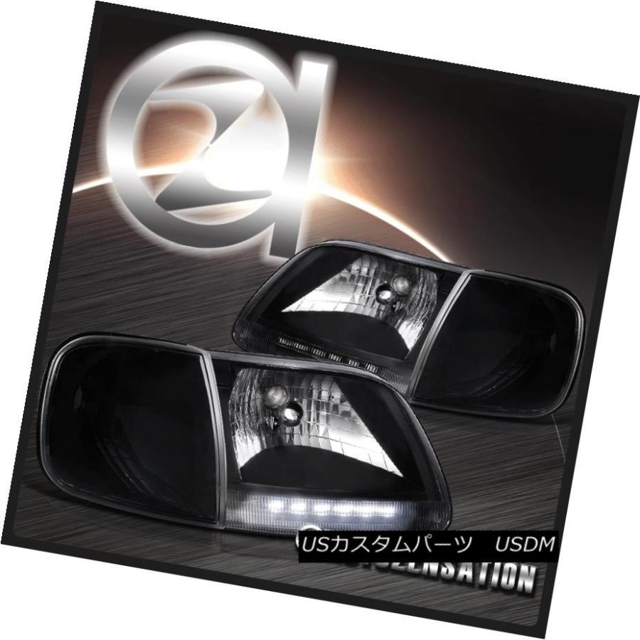 ヘッドライト 97-03 Ford F150 /遠征LEDブラックヘッドライト＆amp; コーナー信号ライト 97-03 Ford F150/ Exp