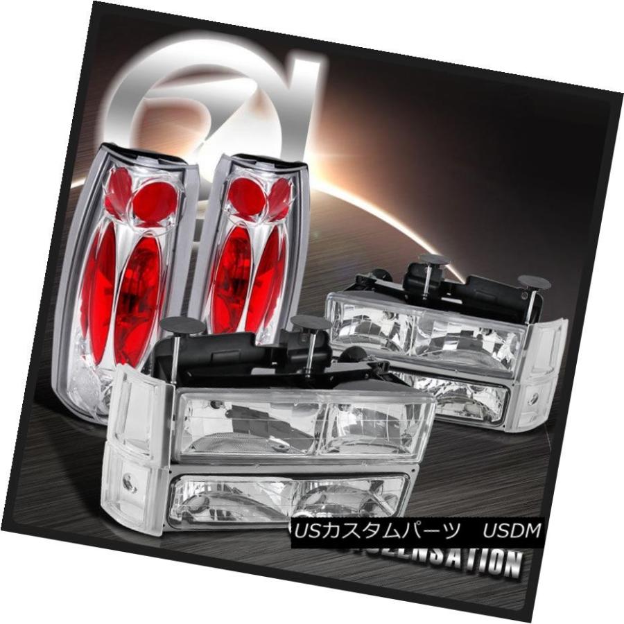 ヘッドライト 94-98 GMC Sierra Chrome Clearヘッドライト+ Bum  、コーナーランプ+クリアテー