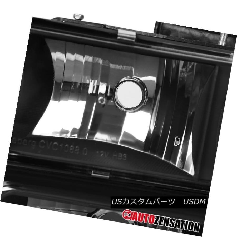 ヘッドライト 94-98 GMC C10 1500ブラッククリアヘッドライト+ Bum   /コーナーランプ+クリアテールライ_1